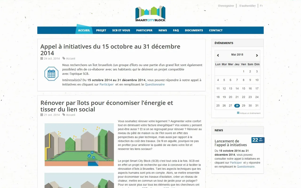 Capture du site Smart City Block